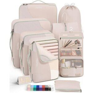 Packing Cubes Set with Shoe Bag Toiletry Bag Travel Organizer for Luggage